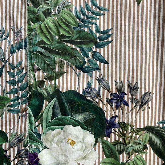 ZARA Floral Stripe Print Culottes Small - Picture 7 of 15